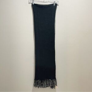 PRETTY PERSUATIONS Women’s Reversible Black Gray Long Fringe Scarf 88” X 24”